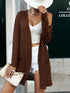 Cable Knit Open Front Cardigan